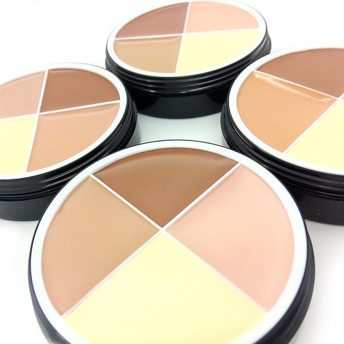 Professional Cream Face Makeup Concealer Palette 4 Colors With Mineral Materials
