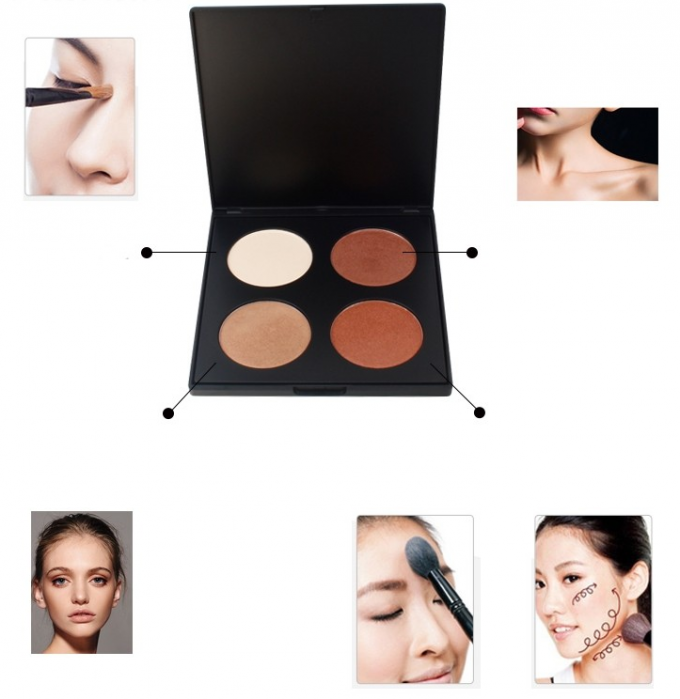 Custom Face Makeup Highlighter Pressed Powder Sunscreen For Female