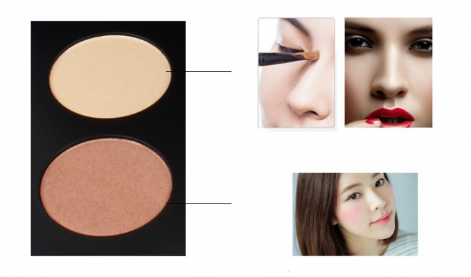 Custom Face Makeup Highlighter Pressed Powder Sunscreen For Female