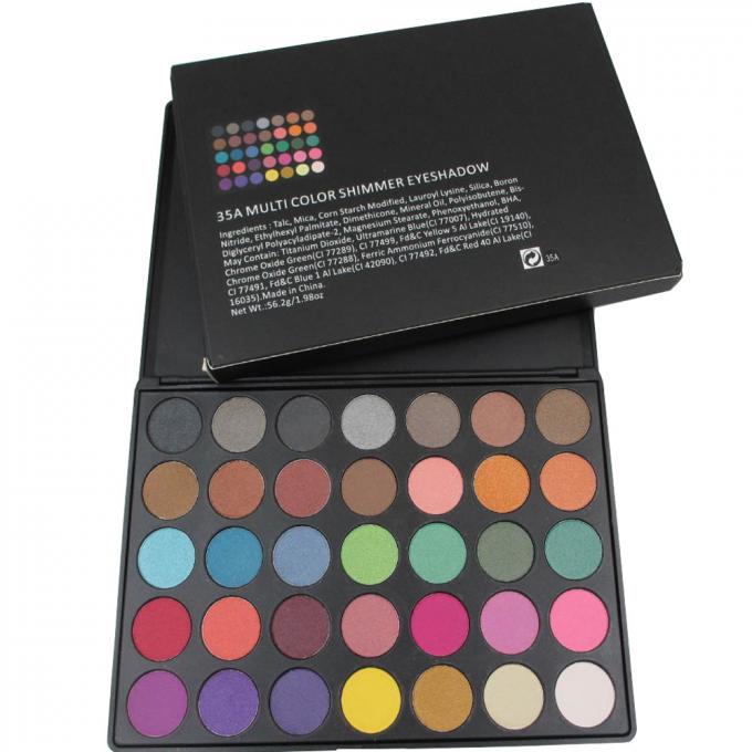 MSDS Standard Rainbow Eyeshadow Palette 35a For Beauty Mineral Formula