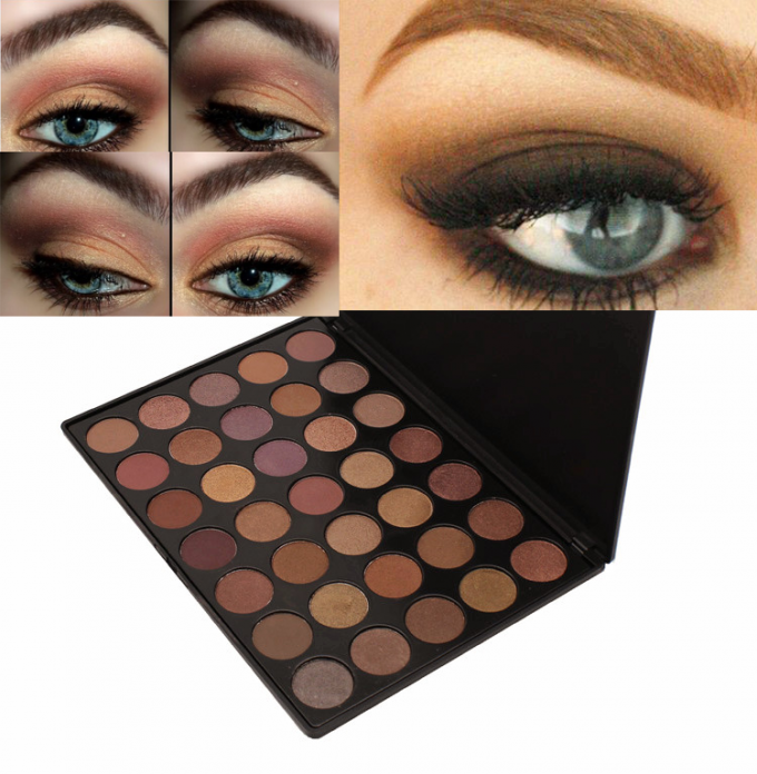 Beauty Warm Earth Tone Eyeshadow Palette Dry Powder For Common Makeup