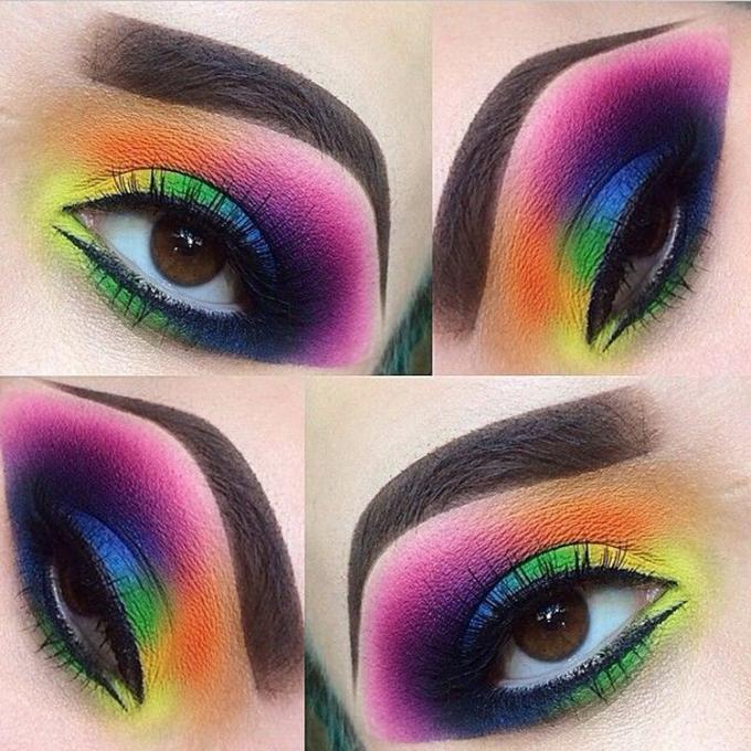 Rainbow Highlighter Eye Makeup Cosmetics With 6 In 1 Makeup Glow Kit , Custom Logo
