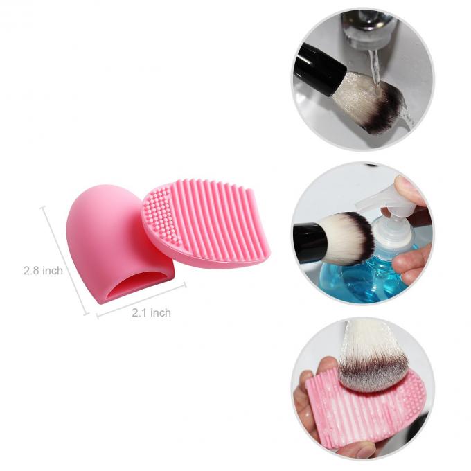 Beauty Silicone Daily Makeup Brush Cleaner Egg Shape Light Purple Color