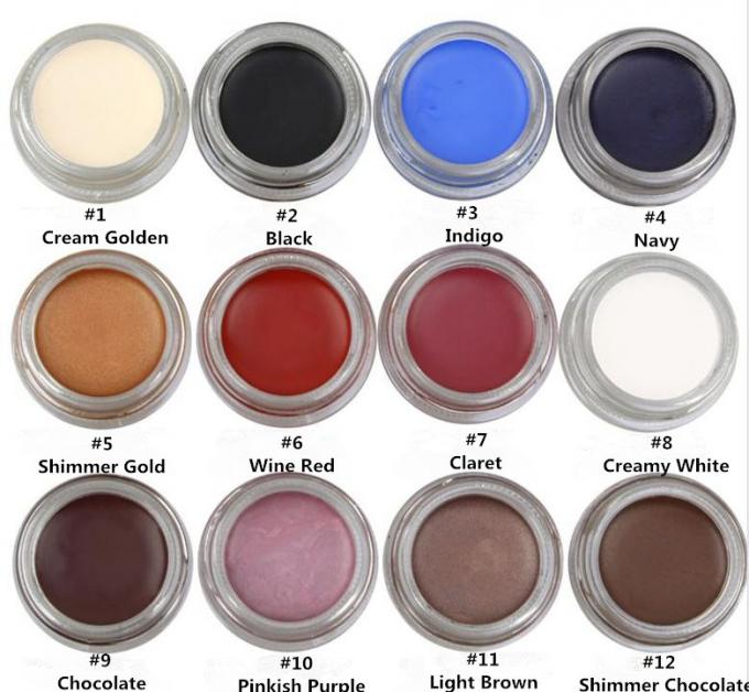 12 Color Organic Makeup Glitter Smudge Proof Eyeliner Gel You Own Brand Long Lasting