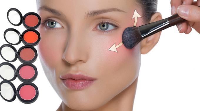 Private Label Single Face Makeup Blush Palette Compact Fashion Fair Cosmetics