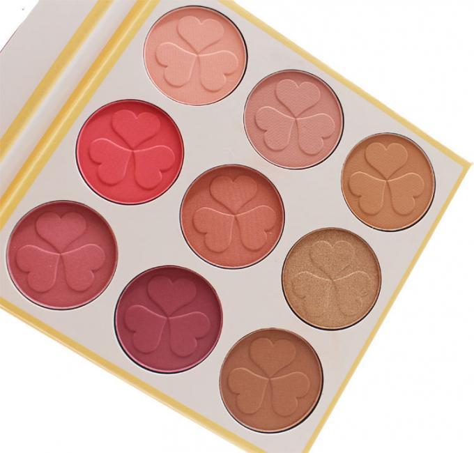 9 Color Matte Face Makeup Blush Powder Pink Charger Plates Private Label