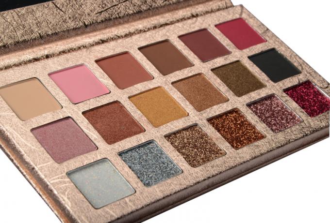 Private Label Pigments Warm Color Eyeshadow Palette 18 Colors Mineral Ingredient