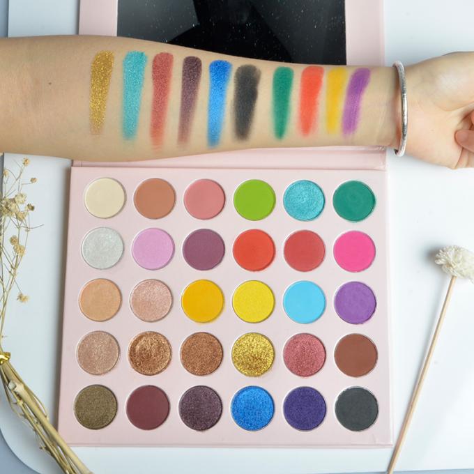 30 Colors Makeup Eyeshadow Palette , Colorful Makeup Palette Make Your Own Print