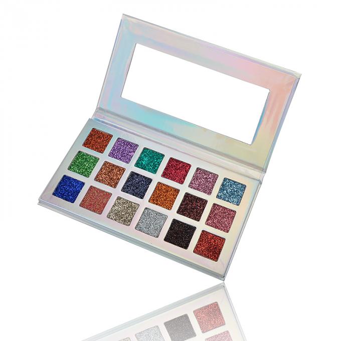 Shimmer Glitter Pigment Eyeshadow , Colorful Makeup Palette Mineral Ingredient