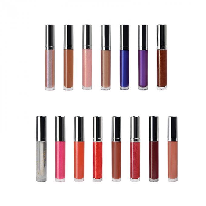 15 Colors Lip Makeup Products Shiny Vegan Liquid Lipgloss Mineral Ingredient