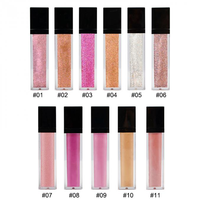 Moisturizing Shiny Lip Makeup Products OEM Glitter Lipgloss Private Label