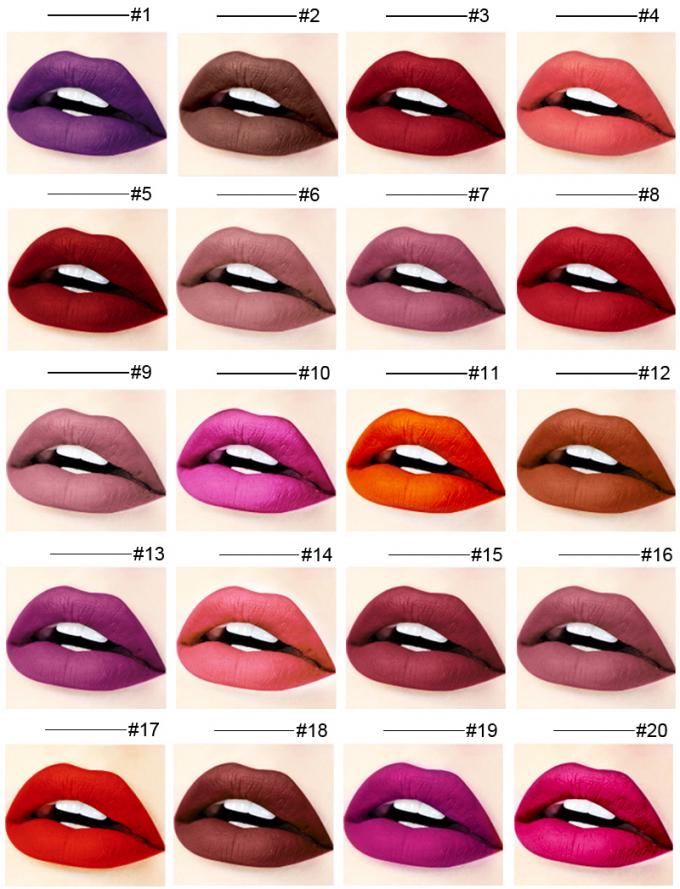 Waterproof Lip Makeup Products Private Label 20 Color Liquid Lipstick Not Sticky