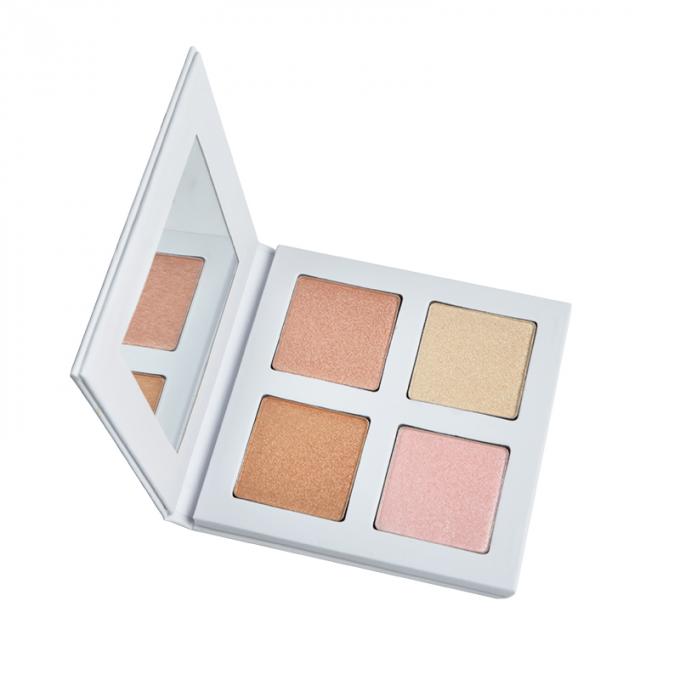 Pressed Powder Face Makeup Highlighter Glow Kit Illumination Palette 4 Colors