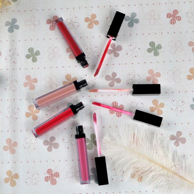 Cosmetic Logo Long Lasting Lip Gloss 17 Colors Creamy Form 3 Years Shelf Life