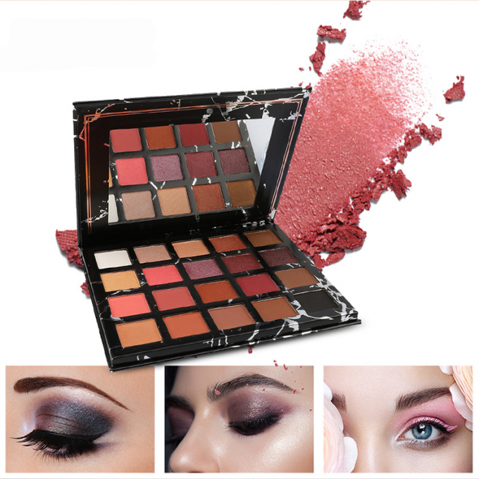 20 Colors Smoky Mineral Makeup Eyeshadow Palette Long Lasting Easy Coloring