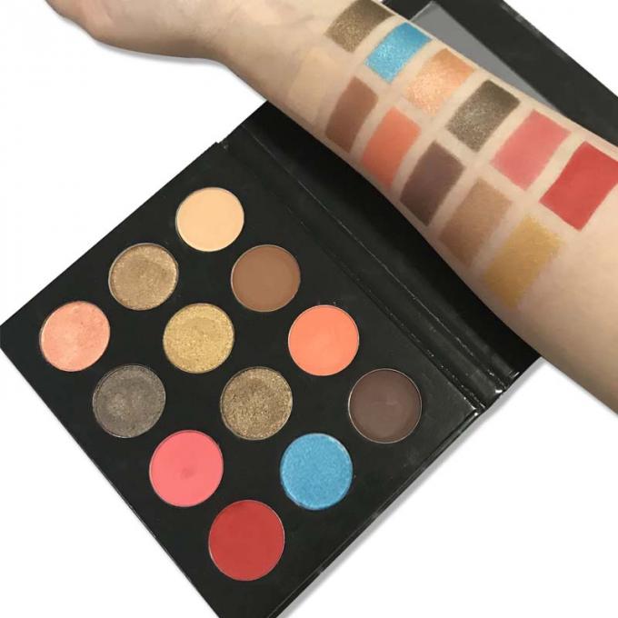 DIY Matte And Shimmer Eyeshadow Palette 12 Colors Powder Form Long Lasting