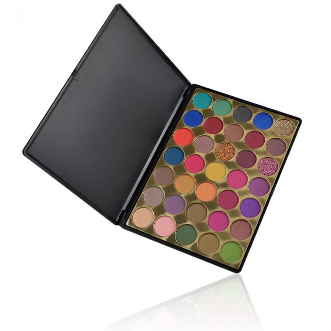 35 Colors Glitter Eyeshadow Palette , High Pigment Glitter Eyeshadow MSDS Approval