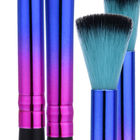 Synthetic Rainbow Makeup Brush Set Plastic Handle Eyeshadow Blending Brush