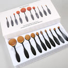 Cosmetics Full Makeup Brush Set , 10 Piece Oval Toothbrush Makeup Brushes