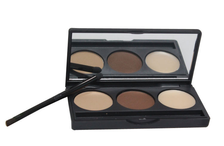 Earth Color Eyebrow Filler Powder Palette With Brush , Eyebrow Cake Powder