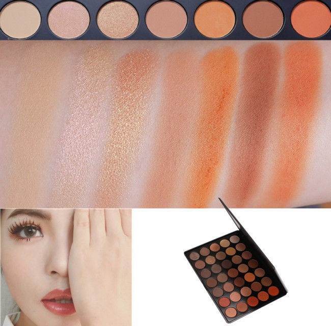 Neutral Eye Makeup Eyeshadow High Pigment Autumn Orange Toned Eyeshadow Palette