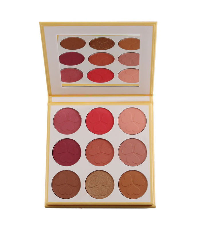 9 Color Matte Face Makeup Blush Powder Pink Charger Plates Private Label