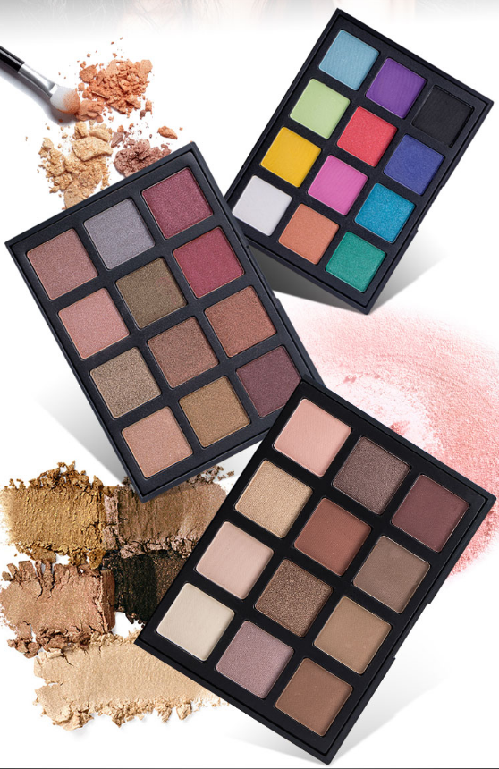 12 Color Eye Makeup Eyeshadow Private Label OEM Glitter Eyeshadow Palette