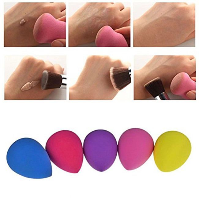 Comfortable Beauty Makeup Accessories Pink Egg Shaped Sponge Makeup