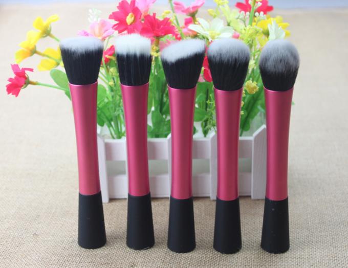 Popular Cosmetic Makeup Brush Set Metal Handle With Fiber Hair Materials