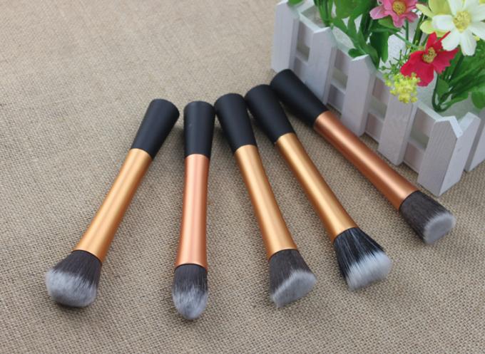 Popular Cosmetic Makeup Brush Set Metal Handle With Fiber Hair Materials