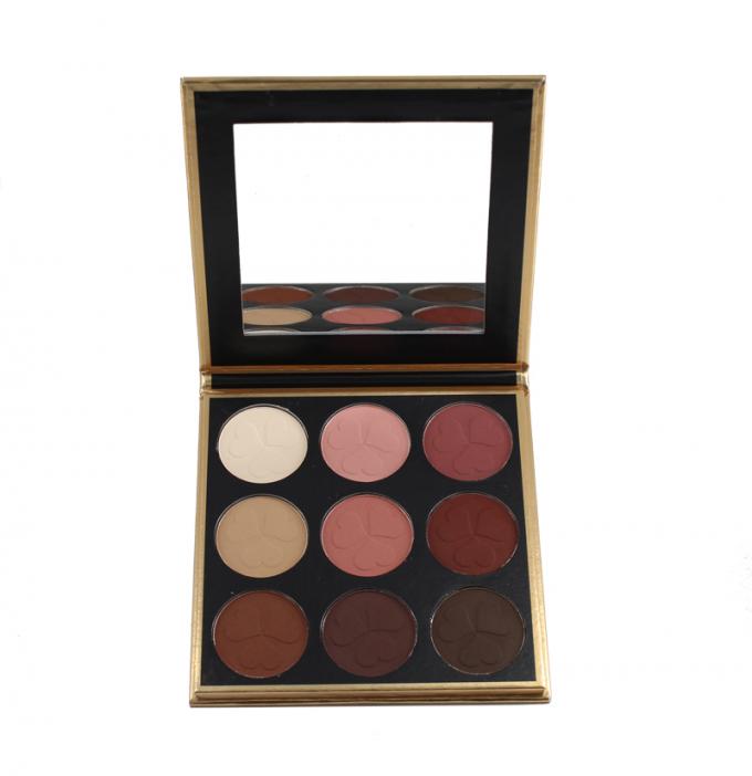 9 Color Eye Makeup Eyeshadow Matte Powder Cardboard Palette Attach With Mirror