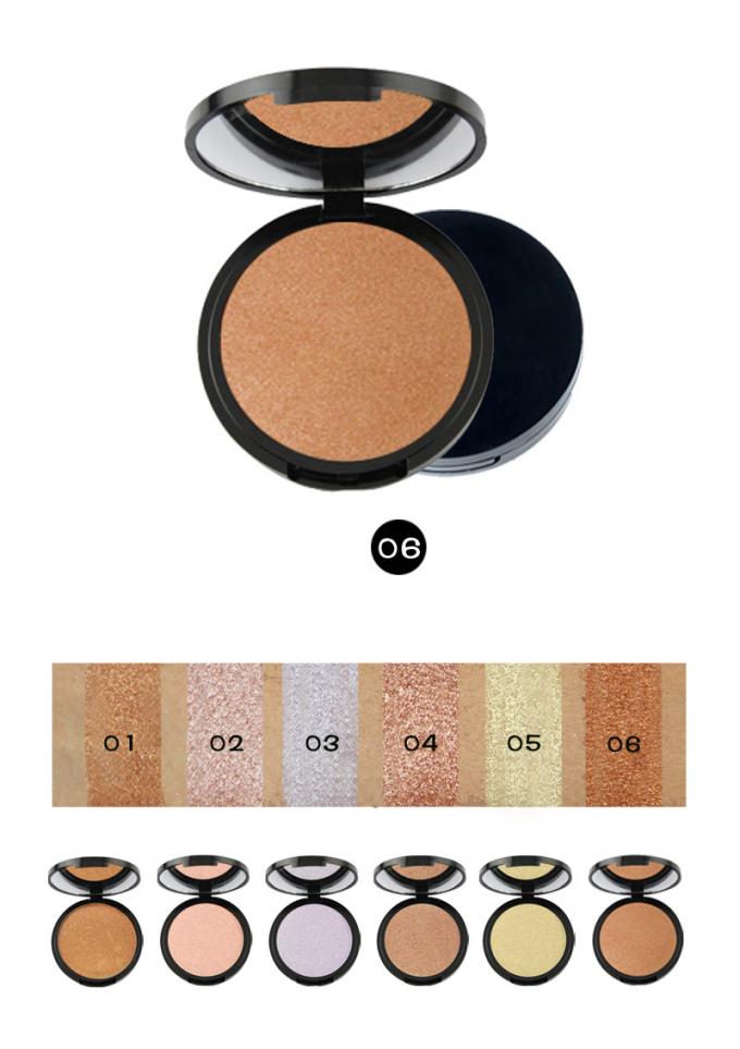 6 Color Makeup Pressed Face Makeup Highlighter , Face Highlighter Products For Brighten Skin