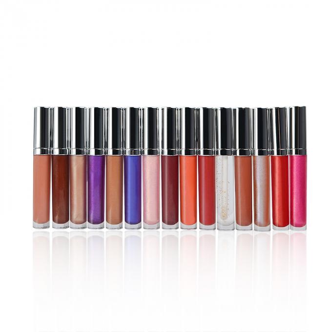 Longlasting Lip Makeup Products 15 Colors Shimmer Private Label Liquid Lipgloss Tube