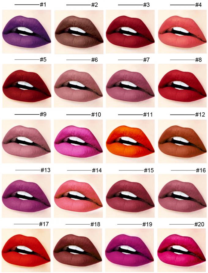 Waterproof Lip Makeup Products Private Label 20 Color Liquid Lipstick Not Sticky