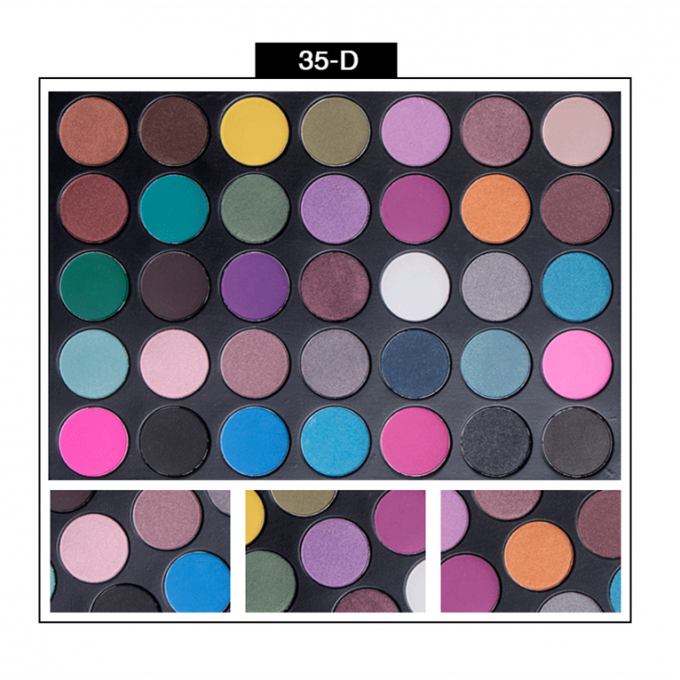 Colorful Matte Shimmer Eye Makeup Eyeshadow 35 Colors Suit For Casual Makeup