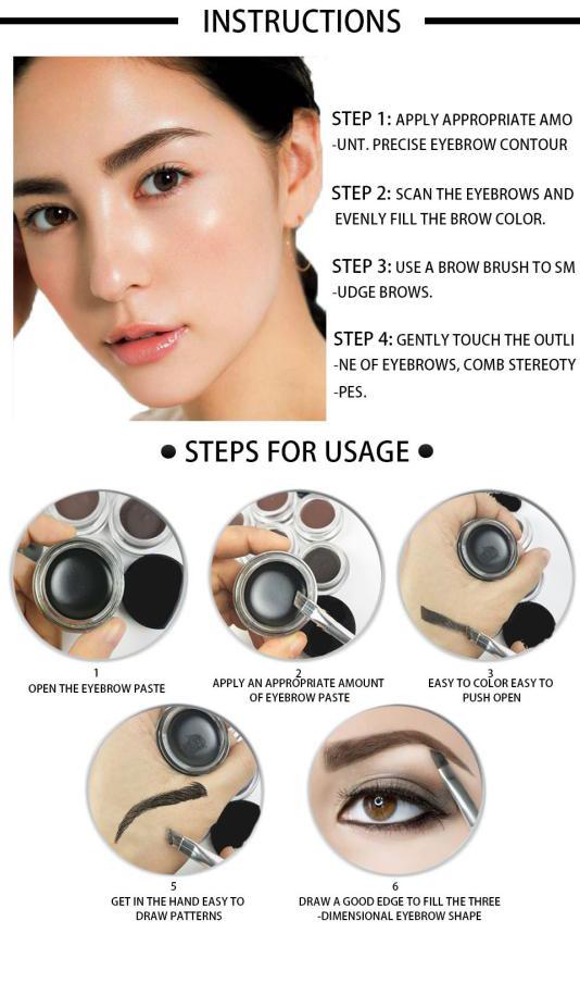 No Logo Eyebrows Makeup Products Waterproof Mineral Cream Eyebrow Gel MSDS Approval