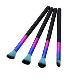 Synthetic Rainbow Makeup Brush Set Plastic Handle Eyeshadow Blending Brush