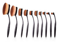 Cosmetics Full Makeup Brush Set , 10 Piece Oval Toothbrush Makeup Brushes