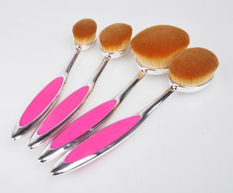 Professional 10 Piece Oval Makeup Brush Set Synthetic Hair With Logo Custom