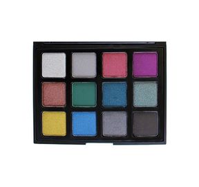 Portable Women Eye Makeup Cosmetics Glitter Pigment Eyeshadow 12 Colors