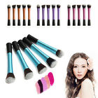 Popular Cosmetic Makeup Brush Set Metal Handle With Fiber Hair Materials