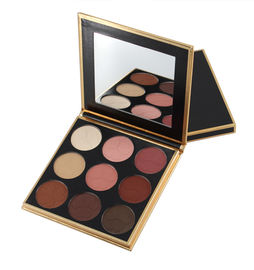 9 Color Eye Makeup Eyeshadow Matte Powder Cardboard Palette Attach With Mirror