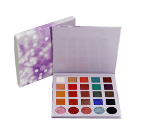 25 Color High Pigment Private Label Glitter Eyeshadow Palette 17.2X16X1.3CM Size