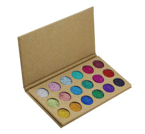 Mix Colors Glitter Eye Makeup Eyeshadow With Gold Cardboard Packaging