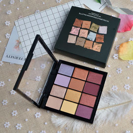 High Pigment Loose Powder Eyeshadow , 12 Colors Makeup Eyeshadow Palette Custom