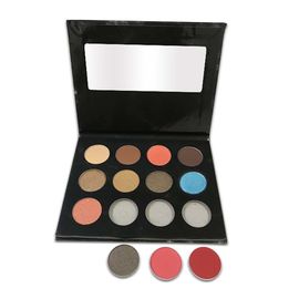 DIY Matte And Shimmer Eyeshadow Palette 12 Colors Powder Form Long Lasting