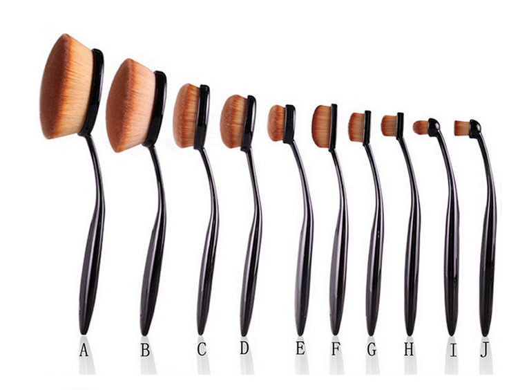 10pcs Toothbrush Synthetic Hair Makeup brush Set