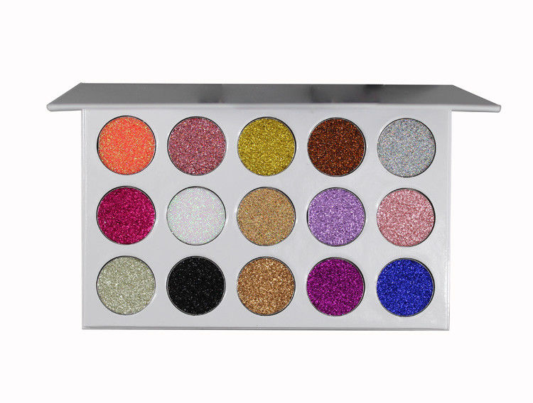 Accept Private Label 15 Color High Pigment Waterproof Fashion Glitter Eyeshaow Palette