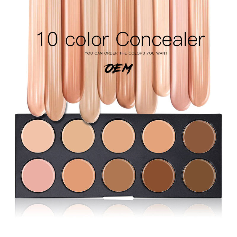 Custom Face Makeup Concealer Palette Long Lasting 10 Color For Daily Use