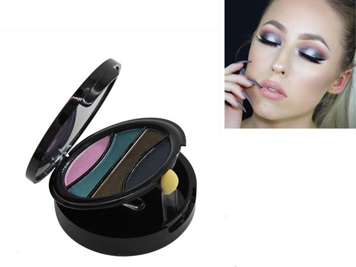 Cosmetic High Pigment Glitter Eyeshadow 4 Colors For Girls , Pressed Powder